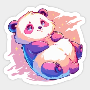 Happy panda with vivid colors Sticker